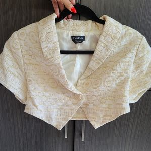 Bebe metallic crop kimono